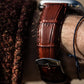 Bracelet Apple Watch en cuir façon croco