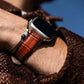 Bracelet Apple Watch en cuir façon croco
