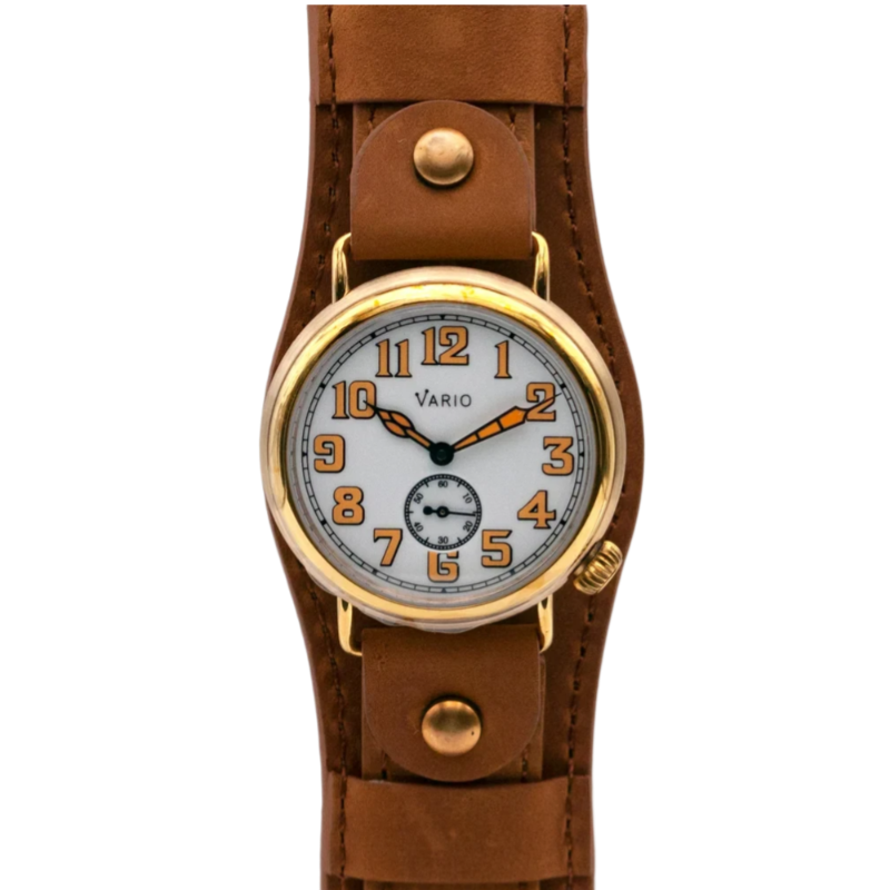 Vario 1918 Trench White Dial Orange Lume
