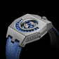 Bracelet en cuir de vache bleu pour MANTA-X