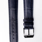 Behrens bracelet en cuir Alli-gator bleu collection classique