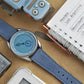 Vario NAVI Single Hand Clear Water Blue Small Seconds Compass