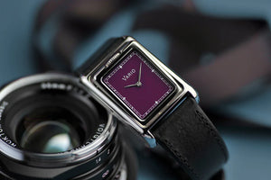 Vario VERSA Reversible Dual Time Gunmetal-Purple Watch