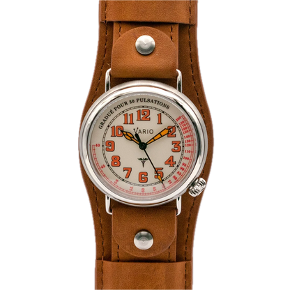 Vario 1918 Medic Cadran Crème avec Luminescence Orange