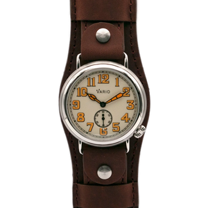 Vario 1918 Trench avec cadran crème et orange luminescent