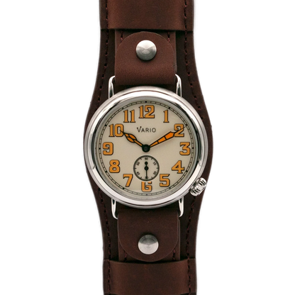 Vario 1918 Trench avec cadran crème et orange luminescent