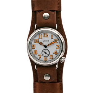 Vario 1918 Trench à cadran blanc et orange luminescent