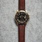 Bracelet de montre en cuir patiné