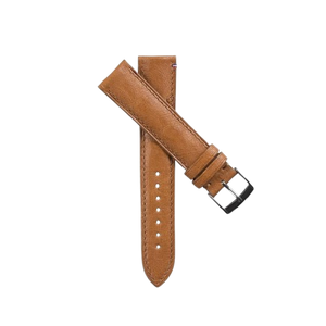 Bracelet de montre en cuir d'autruche camel