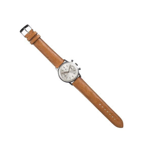Bracelet de montre en cuir d'autruche camel