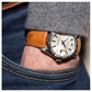Bracelet de montre en cuir d'autruche camel