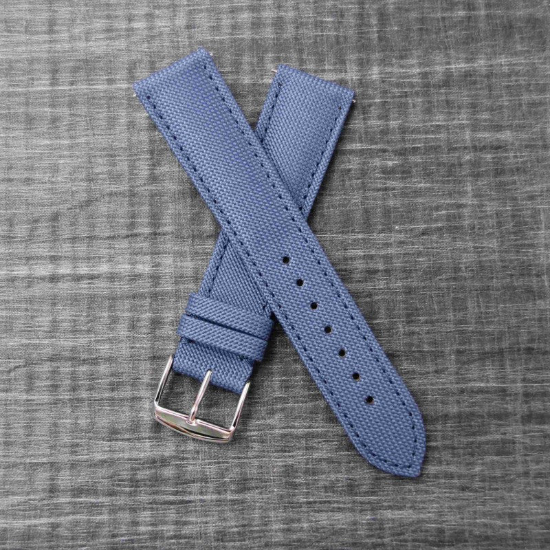 Bracelet de montre toile LARMOR PLAGE bleu breton