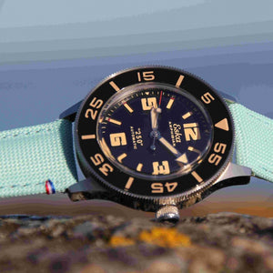 Bracelet de montre toile PORT LOUIS bleu iroise