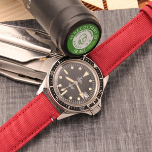 Bracelet de montre toile PORT LOUIS bordeaux