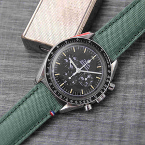 Bracelet de montre toile PORT LOUIS vert tempête