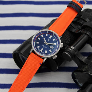 Bracelet de montre toile TAMPA orange.