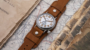 Vario 1918 Trench White Dial Orange Lume