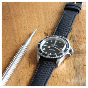 Bracelet de montre toile LARMOR PLAGE noir